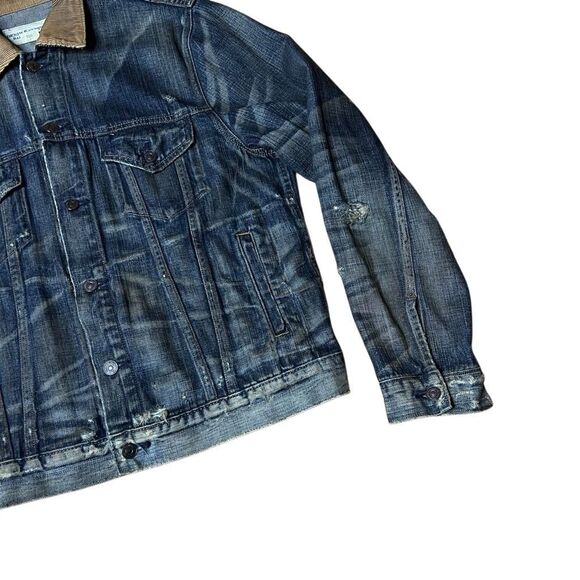 Y2K Polo Ralph Lauren Denim & Supply Distressed Trucker Jacket Large - Picture 5 of 12